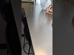 Gabinete de almacenamiento de balcón Fadior con encimera de acero inoxidable