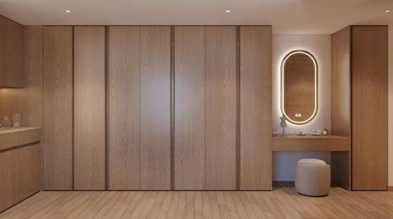 Fadior Premium Luxury Stainless Steel Wardrobe With Mini Bar And Vanity