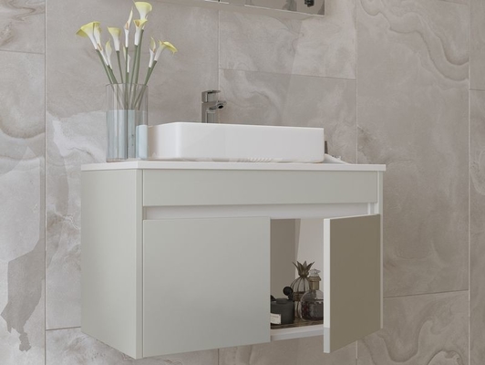 Powder Coating Stainless Steel Wash Basin Cabinet Modern Floating Bathroom Vanities