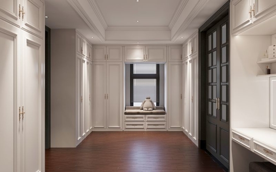 French-Style Elegant White And Durable Luxury Stainless Steel Walk-In Closet Cabinet