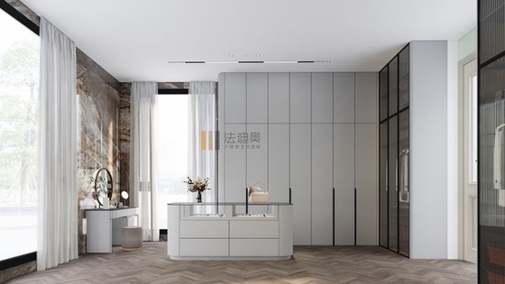 Elegant And Durable Matte White Stainless Steel Walk-In Closet