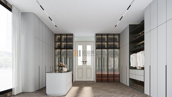 Elegant And Durable Matte White Stainless Steel Walk-In Closet