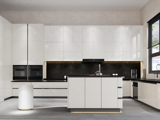 Versatile U Shaped Kitchen Cabinet Modern Black Kitchen Cabinet With Maximized Storage
