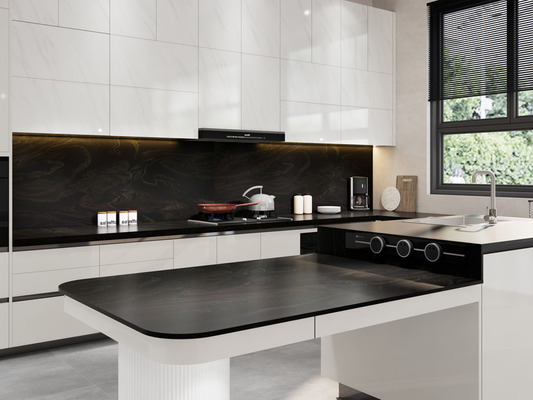 Versatile U Shaped Kitchen Cabinet Modern Black Kitchen Cabinet With Maximized Storage