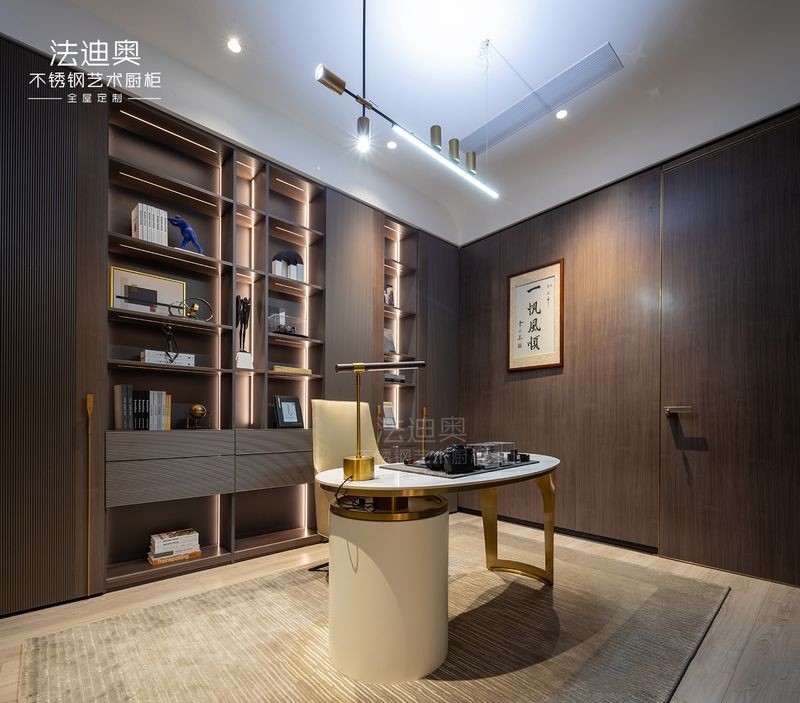 Chinese Style Dark Wood Grain Wall Panels With Premium Stainless Steel Design