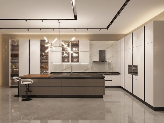 Obra maestra de cocina de acero inoxidable elegante, duradera y personalizable